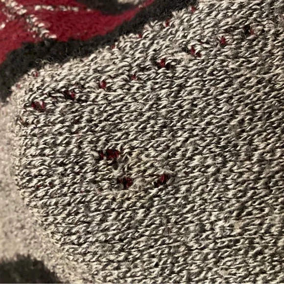 Vintage Argyle Grandpa Sweater Gray Red Fall Winter Preppy Classic Men’s Large - Picture 4 of 7